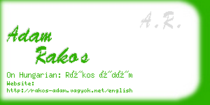 adam rakos business card